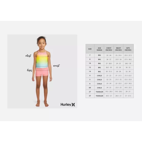 Hurley Girls' Boyshort Tankini 2-Piece Swimsuit