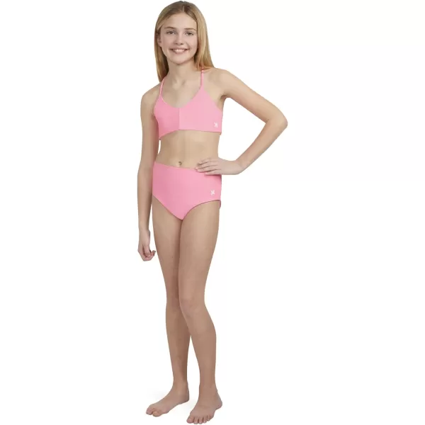 Hurley Girls' High Waisted Bikini 2-Piece Swimsuit
