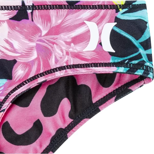 Hurley Girls' Long Sleeve Rash Guard 2-Piece Swimsuit