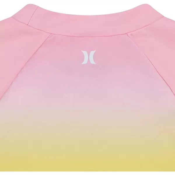 Hurley Girls' Long Sleeve Rash Guard 2-Piece Swimsuit