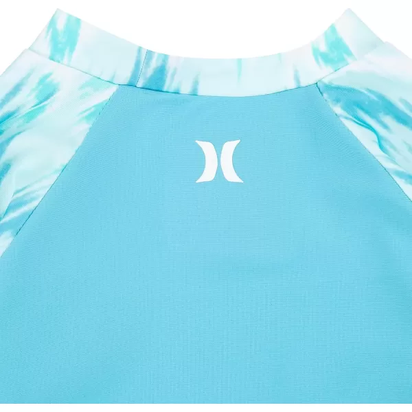 Hurley Girls' Long Sleeve Rash Guard 2-Piece Swimsuit