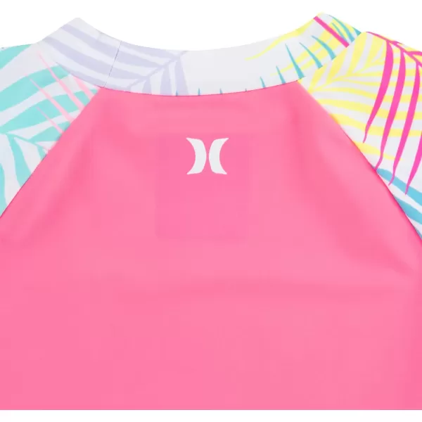 Hurley Girls' Long Sleeve Rash Guard 2-Piece Swimsuit