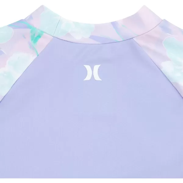Hurley Girls' Long Sleeve Rash Guard 2-Piece Swimsuit