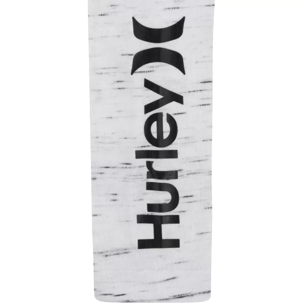 Hurley boys Long Sleeve Soft Basic Cloud Slub T-shirt and Shorts 2-piece Outfit Set2-Piece Outfit Set