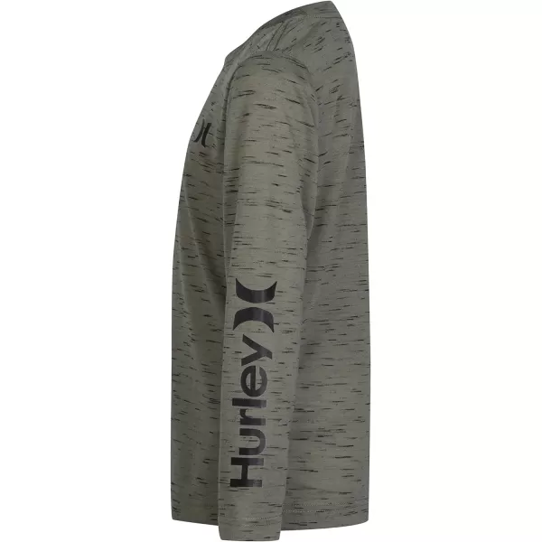 Hurley boys Long Sleeve Soft Basic Cloud Slub T-shirt and Shorts 2-piece Outfit Set2-Piece Outfit Set