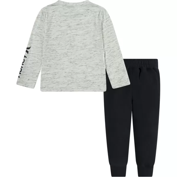 Hurley boys Long Sleeve Soft Basic Cloud Slub T-shirt and Shorts 2-piece Outfit Set2-Piece Outfit Set