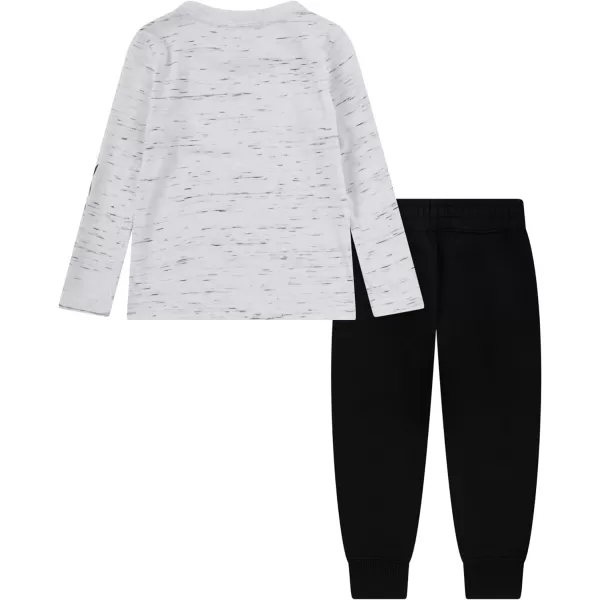 Hurley boys Long Sleeve Soft Basic Cloud Slub T-shirt and Shorts 2-piece Outfit Set2-Piece Outfit Set