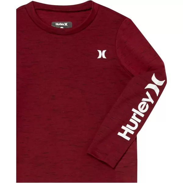 Hurley boys Long Sleeve Soft Basic Cloud Slub T-shirt and Shorts 2-piece Outfit Set2-Piece Outfit Set