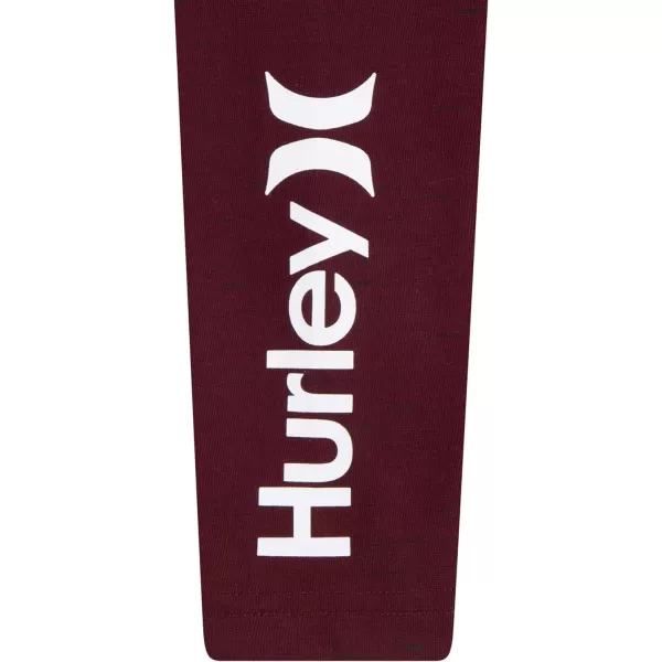 Hurley boys Long Sleeve Soft Basic Cloud Slub T-shirt and Shorts 2-piece Outfit Set2-Piece Outfit Set