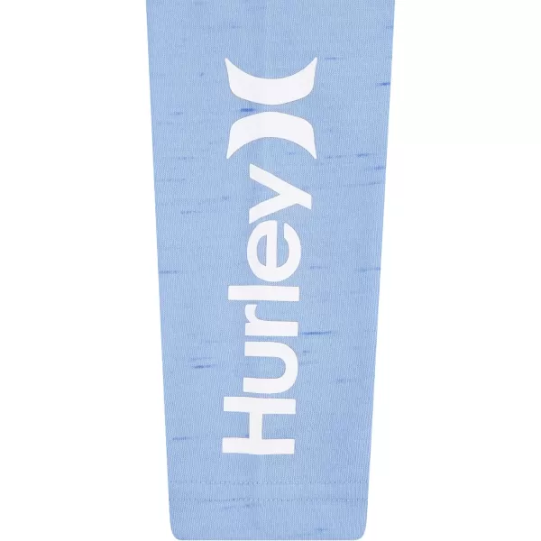 Hurley boys Long Sleeve Soft Basic Cloud Slub T-shirt and Shorts 2-piece Outfit Set2-Piece Outfit Set