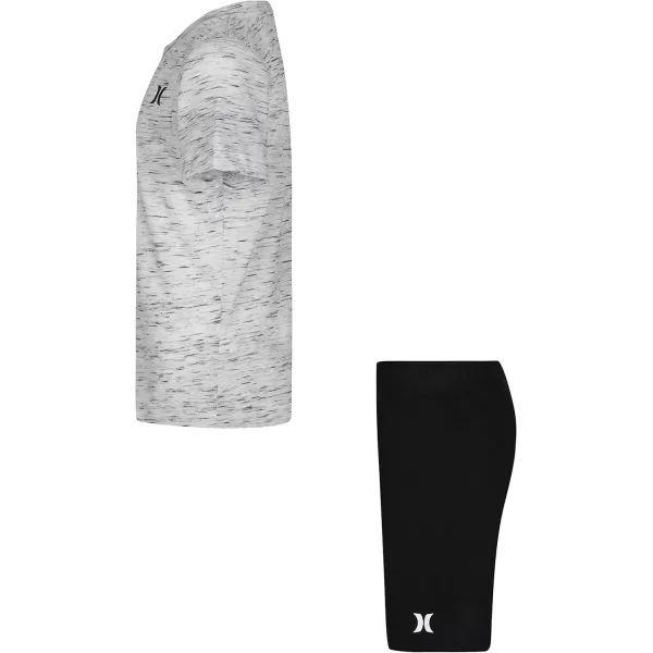 Hurley boys Soft Basic Cloud Slub T-shirt and Shorts 2-piece Outfit Set