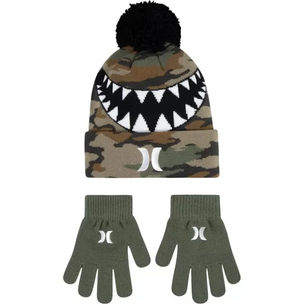 Hurley Boys' One and Only Beanie and Glove Set