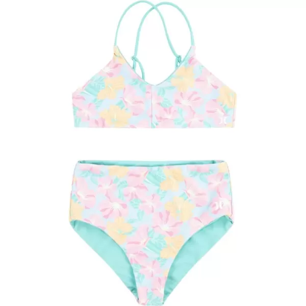 Hurley Girls' High Waisted Bikini 2-Piece Swimsuit