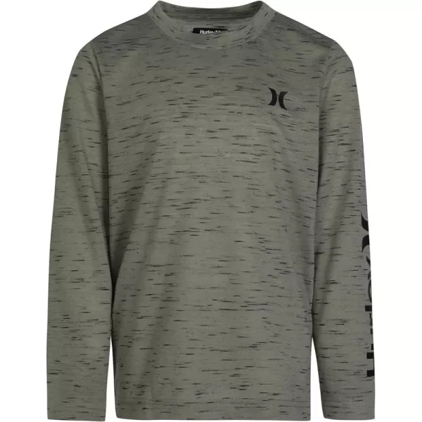 Hurley boys Long Sleeve Soft Basic Cloud Slub T-shirt and Shorts 2-piece Outfit Set2-Piece Outfit Set