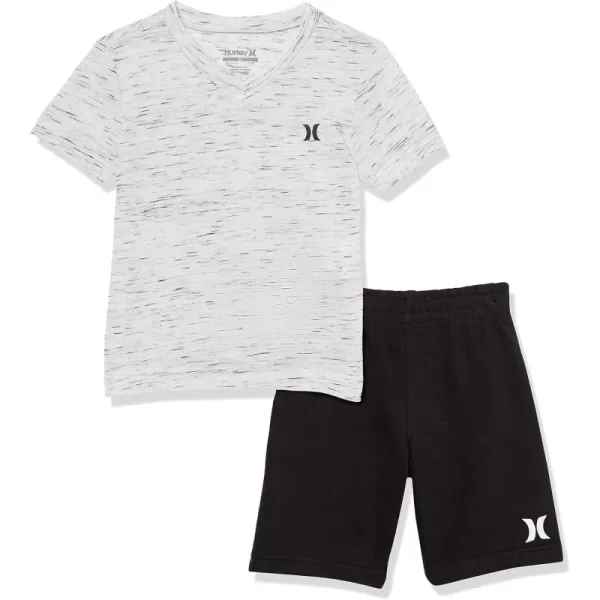 Hurley boys Soft Basic Cloud Slub T-shirt and Shorts 2-piece Outfit Set