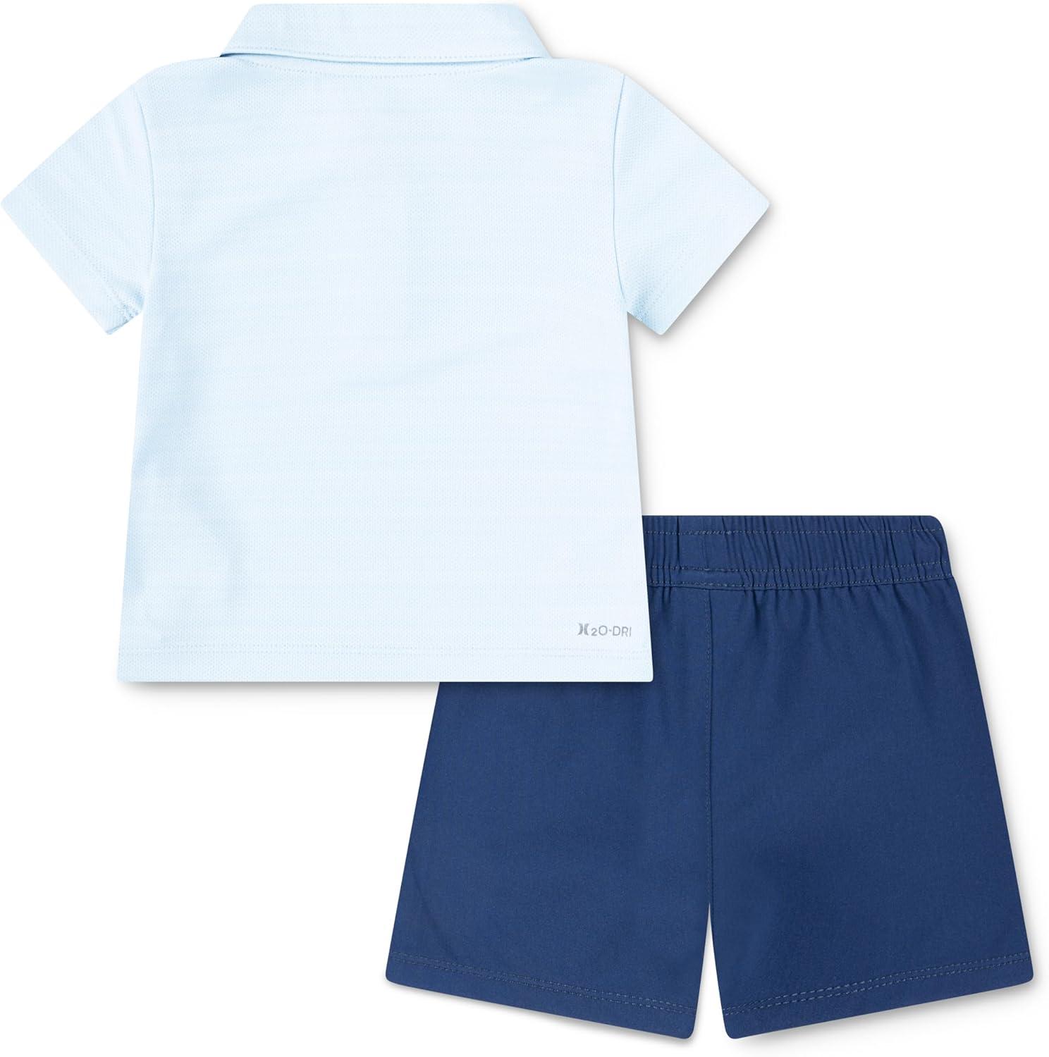 imageHurley Boys And Toddler Boys Polo and Shorts 2piece Outfit SetBlue Ice Heather
