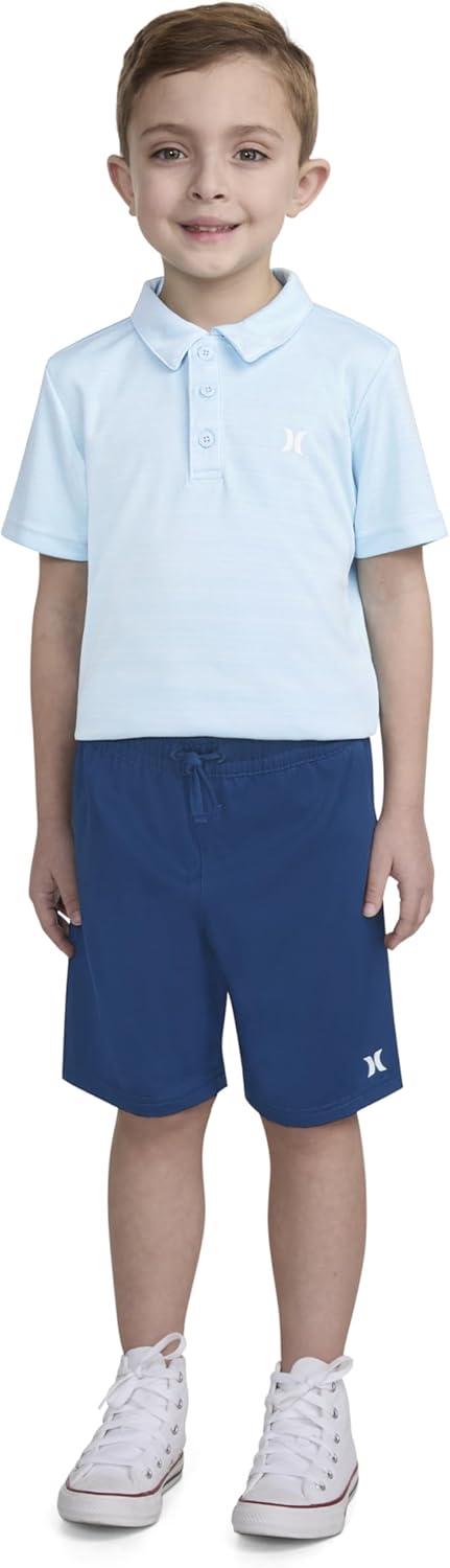 imageHurley Boys And Toddler Boys Polo and Shorts 2piece Outfit SetBlue Ice Heather