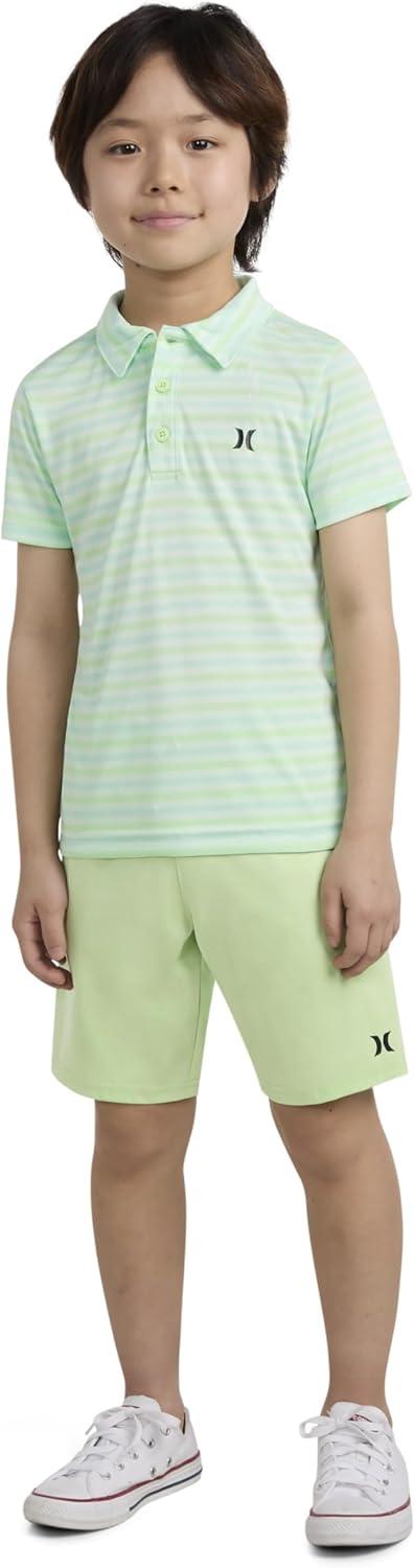 imageHurley Boys And Toddler Boys Polo and Shorts 2piece Outfit SetFaded GreenStripe