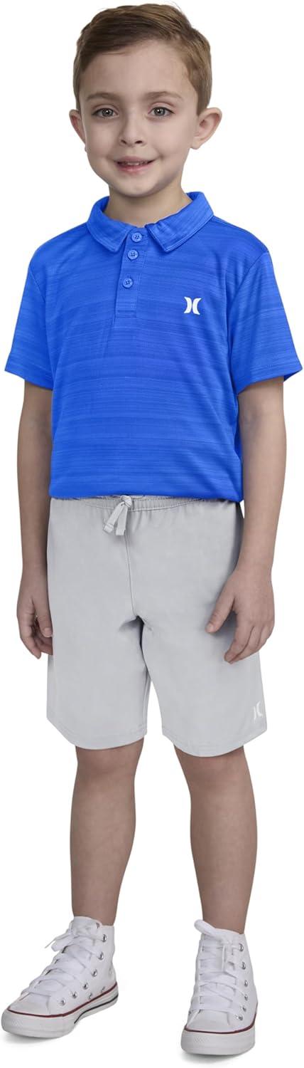 imageHurley Boys And Toddler Boys Polo and Shorts 2piece Outfit SetHyper Royal Heather