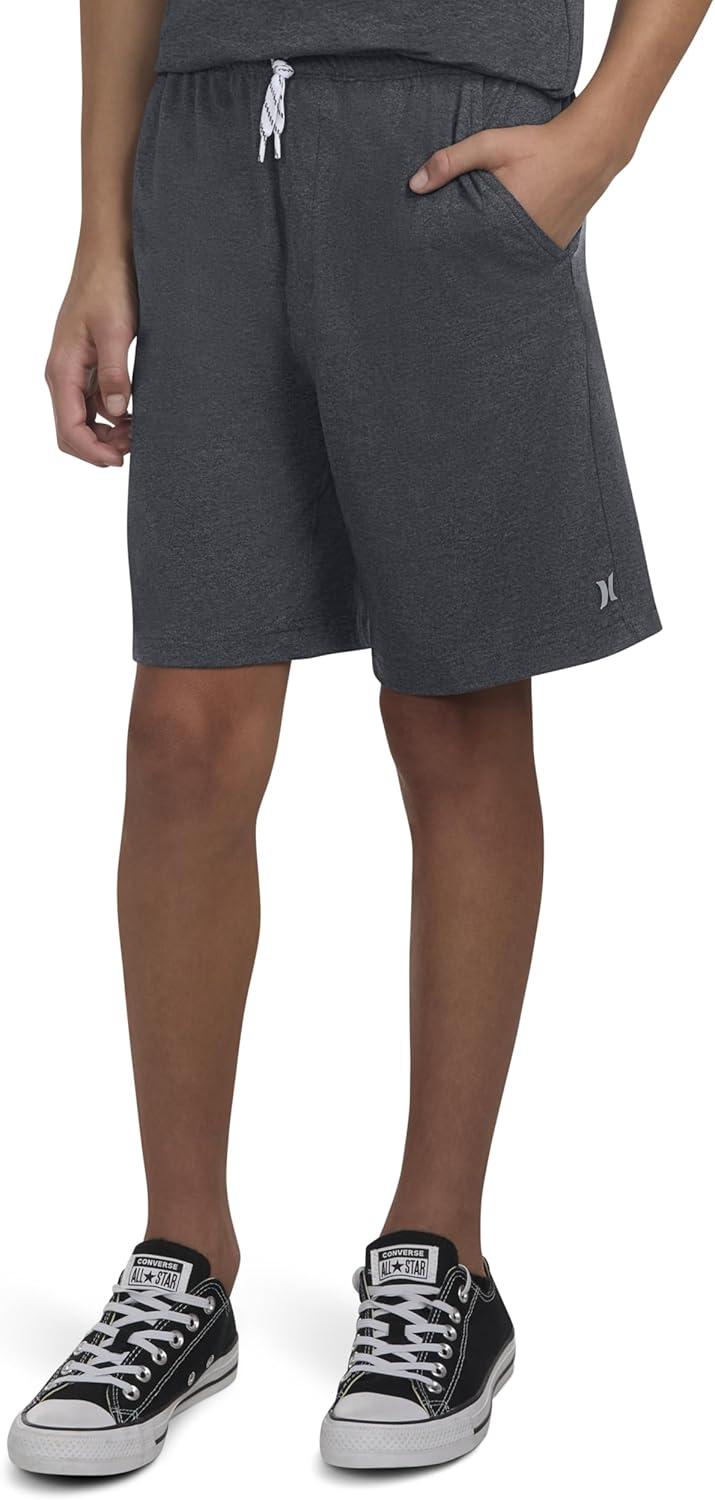 imageHurley Boys Soft Basic Pull on ShortsBlack Heather