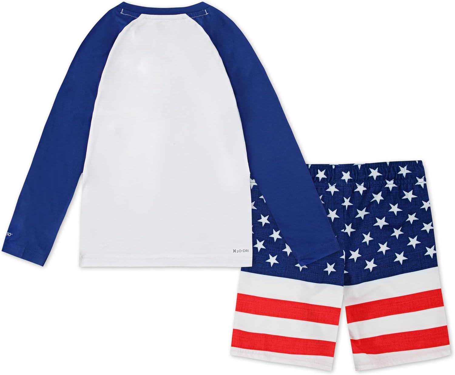 imageHurley Boys Swim Suit 2Piece Outfit SetAmericana