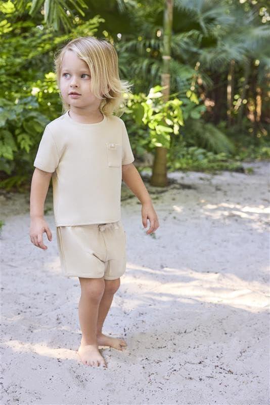 imageHurley Unisex Baby Rib Knit Tshirt and Shorts 2piece Outfit SetRattan