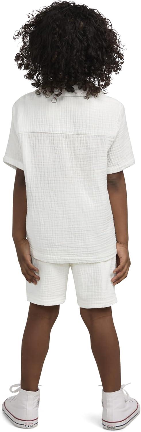 imageHurley babyboys And Toddler Boys Short Sleeve Button Up Shirt and Shorts 2piece Outfit SetMarshmallow