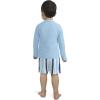 imageHurley Boys Long Sleeve Rash Guard Swim Suit 2Piece Outfit SetDutch BlueStripe