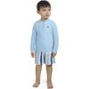 imageHurley Boys Long Sleeve Rash Guard Swim Suit 2Piece Outfit SetDutch BlueStripe
