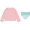 imageHurley Boys Long Sleeve Rash Guard Swim Suit 2Piece Outfit SetPink Flamingo