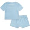 imageHurley Unisex Baby Rib Knit Tshirt and Shorts 2piece Outfit SetBlue Ice