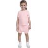 imageHurley Unisex Baby Rib Knit Tshirt and Shorts 2piece Outfit SetSunkissed Melon
