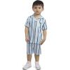 imageHurley babyboys And Toddler Boys Short Sleeve Button Up Shirt and Shorts 2piece Outfit SetDutch Blue Stripe