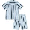 imageHurley babyboys And Toddler Boys Short Sleeve Button Up Shirt and Shorts 2piece Outfit SetDutch Blue Stripe