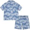 imageHurley babyboys And Toddler Boys Short Sleeve Button Up Shirt and Shorts 2piece Outfit SetLight ChambrayWhite