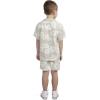 imageHurley babyboys And Toddler Boys Short Sleeve Button Up Shirt and Shorts 2piece Outfit SetRattanWhite