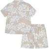 imageHurley babyboys And Toddler Boys Short Sleeve Button Up Shirt and Shorts 2piece Outfit SetRattanWhite