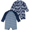 imageHurley Unisex Baby 2Pack Long Sleeve Rash Guard CoverallMidnight Blue