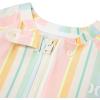 imageHurley Unisex Baby 2Pack Long Sleeve Rash Guard CoverallPale Ivory StripePink