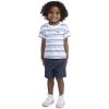 imageHurley BabyBoys And Toddler Boys Soft Basic Cloud Slub Tshirt and Shorts 2piece Outfit SetMidnight BlueStripe