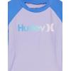 imageHurley Girls Long Sleeve Rash Guard ShirtPurple Pulse