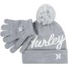imageHurley Unisex Kids Beanie and Glove SetGrey HeatherWhite