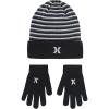 imageHurley Unisex Kids Beanie and Glove SetBlack Striped