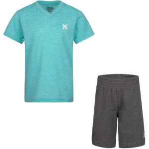 imageHurley BabyBoys And Toddler Boys Soft Basic Cloud Slub Tshirt and Shorts 2piece Outfit SetAurora Green