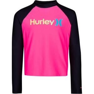imageHurley Girls Long Sleeve Rash Guard ShirtHyper Pink