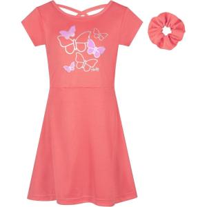 imageHurley Girls Short Sleeve DressCoralButterfly