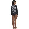 imageHurley Girls Long Sleeve Rash Guard 2Piece SwimsuitBlackSail