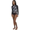 imageHurley Girls Long Sleeve Rash Guard 2Piece SwimsuitBlackSail