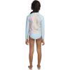 imageHurley Girls Long Sleeve Rash Guard 2Piece SwimsuitBlue IceFloral