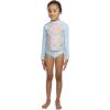 imageHurley Girls Long Sleeve Rash Guard 2Piece SwimsuitBlue IceFloral
